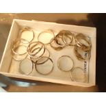 Twenty sterling silver child size rings