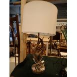 Table lamp in the form of deer antlers CONDITION REPORT: The electrical items