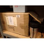 Twenty four boxed steel thermal cups with lids