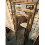 Two gilt framed rectangular mirrors