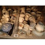 Two boxes of ceramics and a Wedgwood trinket box