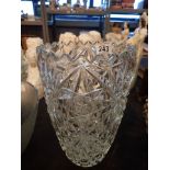 Cut glass vase