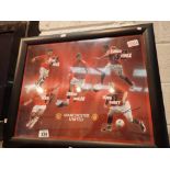 Manchester United print of players with facsimile signatures