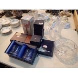 P&O Cruises ships collectables together with small collection of crystal glass