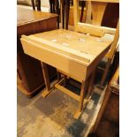 Childs pine school desk and matching chair with seat storage by Taylor