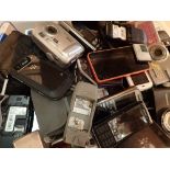 Tray of mobile phones and cameras