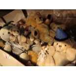 Box of mixed teddy bears