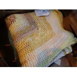Handmade woollen throw 72'' x 66''