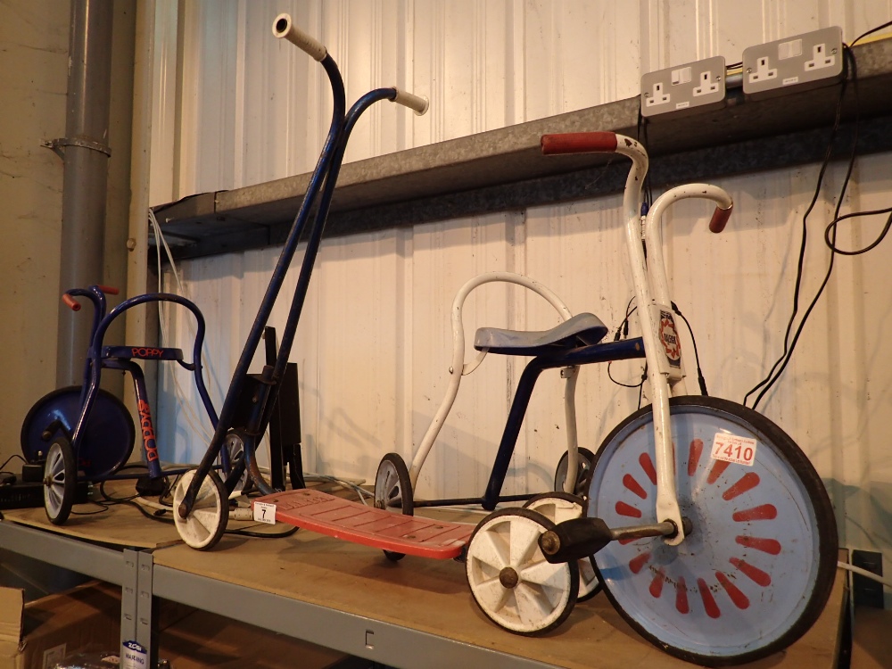 Bantel childs scooter and a Raleigh & Poppy childs tricycle