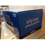 Shimano sahara 2500DH-R reel as new in box with Shimano line and spare spool