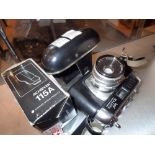 Halina camera and an achiever flash unit