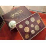 Royal Mint proof set of 1970 pre decimal coins half crown two shilling one shilling x 2 sixpence