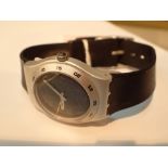 Swatch Irony aluminium wristwatch with original strap and buckle