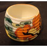 Clarice Cliff small floral pot base H: 4 cm