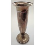 Hallmarked silver tall vase H: 17 cm