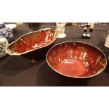 Two Carlton Ware Rouge Royale bowls