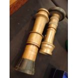 Pair of phosphor bronze fire hose controls