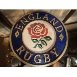 Cat iron England Rugby sign D: 24 cm