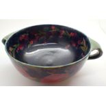 Moorcroft twin handled footed bowl in the Pomegranate pattern