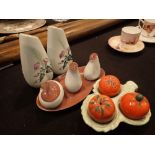 Three Carlton Ware cruet sets one unmarked