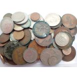 Box of mixed UK and world coins