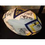 Warrington Rugby League ball signed by players not dated