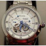 Gents Bulova 21 jewel automatic skeleton wristwatch CONDITION REPORT: We do not test