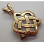 9ct gold Celtic pendant