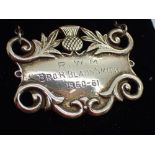 Silver Scottish Thistle whisky decanter plaque CONDITION REPORT: Minor rubbing to