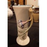 Clarice Cliff single handled vase with floral decoration