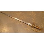 1796 British Infantry sword with fold down guard blade L: 74 cm
