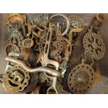 Collection of antique horse brasses