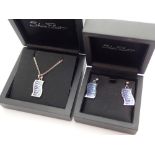 Sheila Fleet ( Orkney Island designer ) runic collection sterling silver and enamel earring and