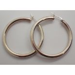 925 silver large hoop earrings