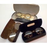 Five pairs of vintage Pince-nez spectacles and others