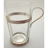 Hallmarked silver vintage 1935 solid glass holder