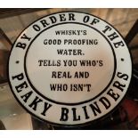 Cast iron Peaky Blinders sign D: 23 cm