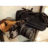 Contax 139 quartz camera with Tamron SP 24 - 48 lens and a Tamron MX 2x converter and Cobra bag