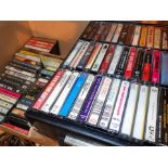 Quantity of Rock cassettes including Beatles and Clapton