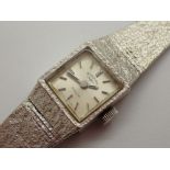 9ct white gold ladies Rotary wristwatch on a 9ct gold bracelet