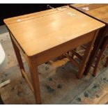 Vintage style school desk with lifting lid H: 60 cm