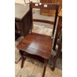 Metamorphic mahogany library chair step ladder