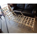 1930s iron folding iron steamer chair CONDITION REPORT: General surface rust and