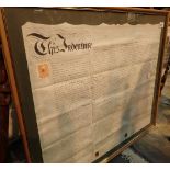 Framed indenture in good condition dated 1900