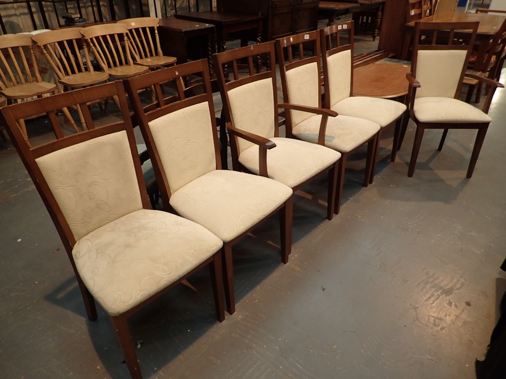 Modern G Plan set of six dining chairs