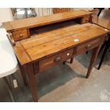 Hardwood desk with four drawers L: 95 cm