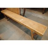School bench with folding legs L: 180 cm