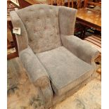 New fabric grey upholstered armchair (apparently the wrong colour grey)