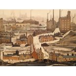 After L S Lowry Industrial Landscape published 1967 by the International Art Club 53 x 40 cm