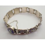 German 835 Silver and enamel bracelet